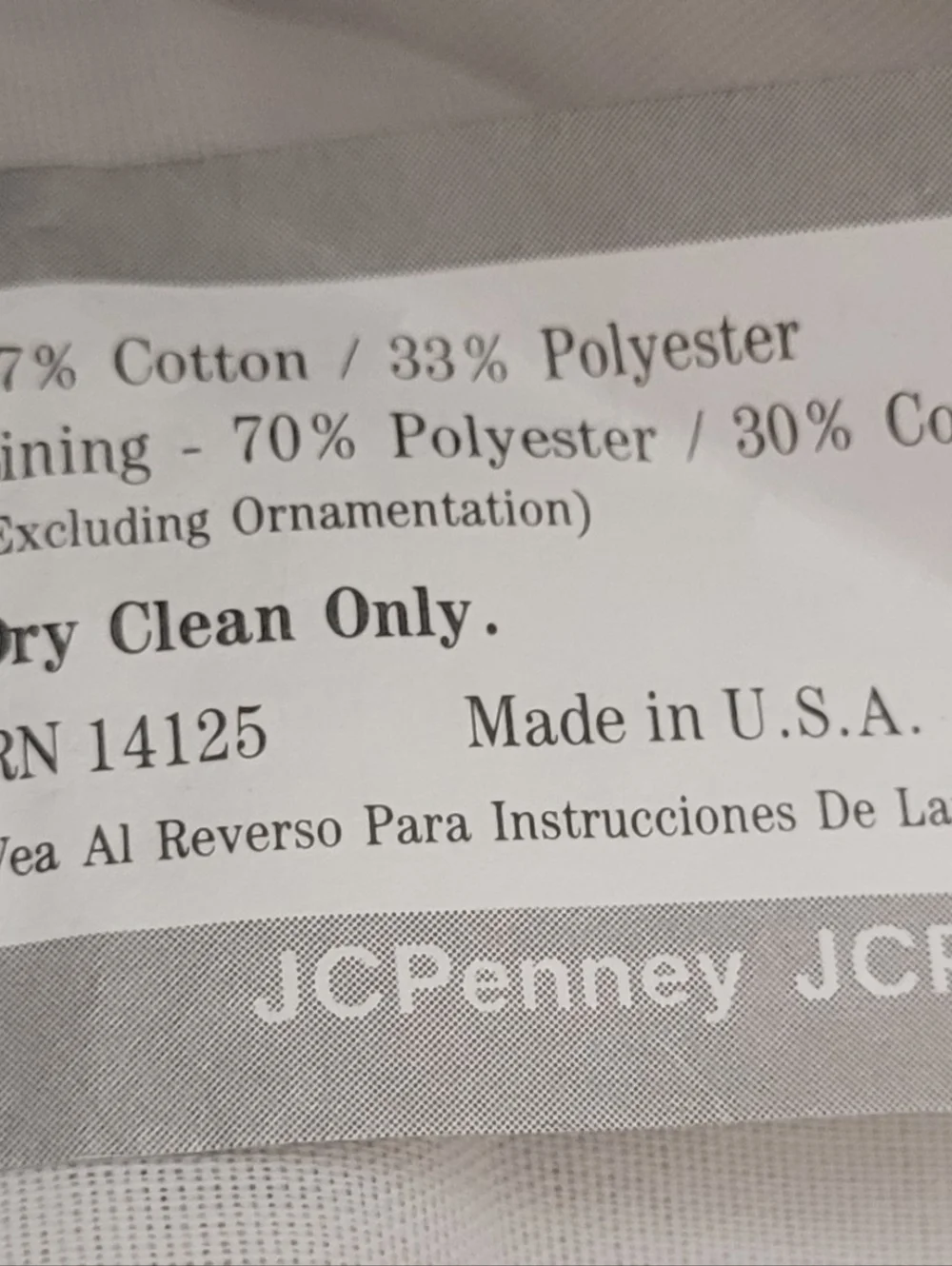 Vintage JC Penney Drapes Cream (2) Panels 80x84
